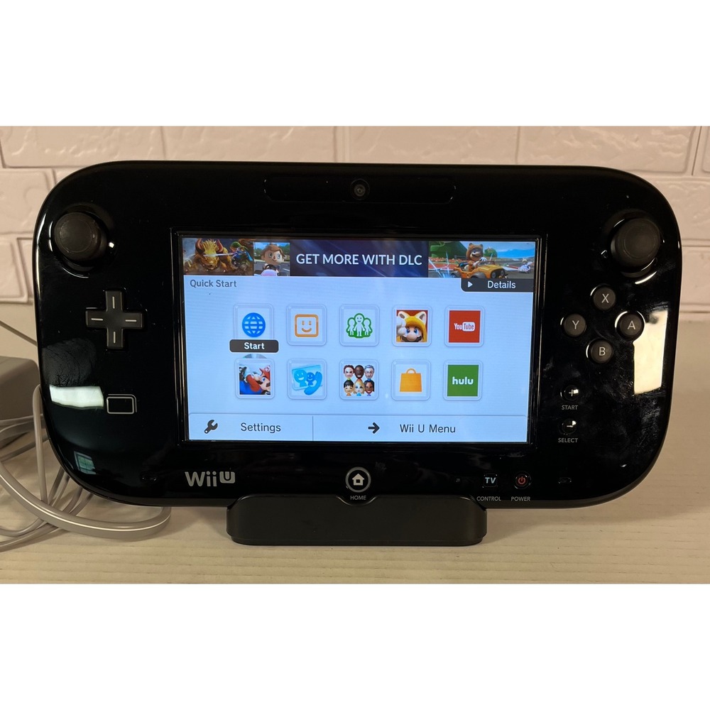 Nintendo Wii U GamePad Controller Unisex OS Black WUP-010 USA - Picture 2 of 7